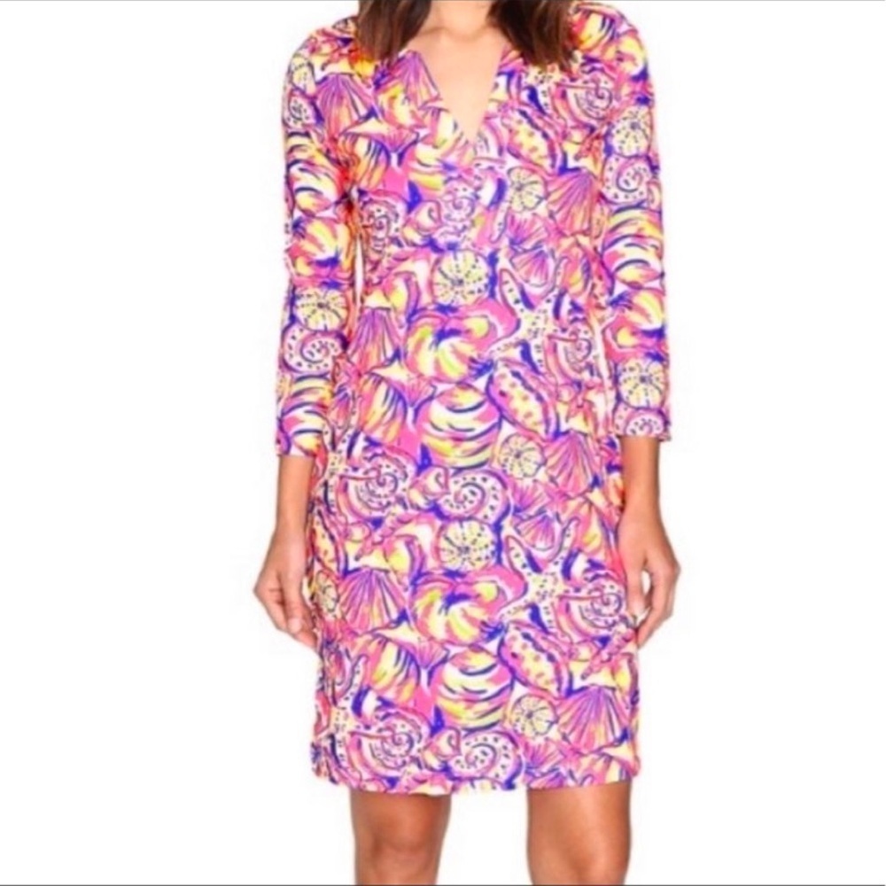 Lilly Pulitzer Riva Dress Multi Shell of A Time - Picture 1 of 12
